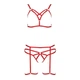 Комплект білизни у вигляді портупеї Passion Exclusive MAGALI SET OpenBra Червоний S/M - зображення 4