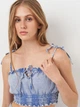Топ женский Pull & Bear 8470301406 XL Голубой (KC1000000039911) - изображение 4
