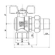 Кран с американкой Roho R106-050 - 1/2" угловой (RO0089) - зображення 2