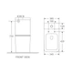 Унитаз-компакт Mixxus Premium Quadro-0401-R 610x365x825mm, система смыва RIMLESS (MP6457) - изображение 3