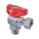 Кран шаровый Roho R116-050 -1/2"х1/2" ВЗ угловой Н/Г, ручка "бабочка" красная (RO0235) - изображение 1