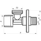 Кран для подключения сантехприборов 1/2"x1/2" (NF.1101) Nolf (NF2972) - изображение 2