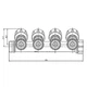 Коллектор с регулирующими вентилями на 4 исх. Roho R809-04 - 3/4"x3/4" EK (RO0251) - изображение 3