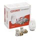 Комплект для нижнего подкл. радиатора Koer SET-21 - 1/2"x3/4" (угловой) с термоголовкой НН (KR3173) - зображення 3