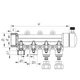 Коллектор распределительный 4-way с фитингом (40x20) PPR Koer K0192.PRO (KP2557) - изображение 3