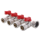 Коллектор с отсекающими кранами с фитингом Koer KR.1125-4 3/4”x4 ways (KR2837) - зображення 1