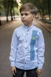 Рубашка Varetti вышитая для мальчика 6-11 лет , 116, Белый - изображение 3