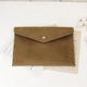 Папка для паперів Crazy Horse натуральна шкіра Leaflet Leather Хакі - зображення 3