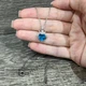 Кулон на цепочке "Лазурное сердце с серебряной короной" ювелирный сплав и цирконы упакован в коробочку (16160) - изображение 5