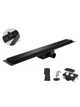 Трап для душа Koer FD08-70x600-Glass Black KR5140 со стеклянной панелью чёрный - изображение 1