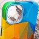 Кожаный чехол Colour Splash для Apple iPhone 12 Pro / 12 (6.1") (Красный / Синий) - зображення 6
