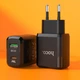 Мережевий Зарядний Пристрій Hoco N5 Favor 20W PD+QC3.0 (1USB/1Type-C/3A) (Чорний) - зображення 5