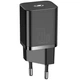 Зарядний пристрій Baseus Super Si Quick Charger 1C 20W + кабель Type-C to Lightning (Чорний) - зображення 2