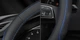 Чехол на руль DLCar оплетка для автомобиля Mitsubishi натуральная кожа черная с синей строчкой - изображение 2