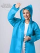 Плащ дощовик водонепроникний One Size універсальний унісекс EVA Blue + Подарунок гумові чохли на взуття великі - зображення 7
