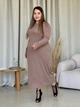 Платье в рубчик длинное осеннее женское Merlini Градо 700001344 4XL-5XL Мокко (700001344_4) - изображение 2