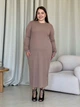 Платье в рубчик длинное осеннее женское Merlini Градо 700001344 4XL-5XL Мокко (700001344_4) - изображение 7