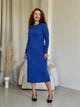Платье в рубчик длинное осеннее женское Merlini Градо 700001347 4XL-5XL Синее (700001347_4) - изображение 6