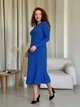 Платье в рубчик длинное осеннее женское Merlini Градо 700001347 4XL-5XL Синее (700001347_4) - изображение 7