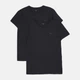 Набор футболок нательных мужских больших размеров хлопковых GANT C-Neck T-Shirt 2-Pack 900002008-5 2XL 2 шт Черный (7325707122262) - изображение 1