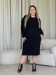 Плаття в рубчик довге осіннє жіноче Merlini Верді 700001361 L-XL Чорне (700001361_2) - зображення 8