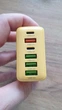 Сетевое зарядное устройство, блок питания 65 Вт, 4шт. USB + 2шт. Type-C, адаптер для зарядки, желтый - изображение 9