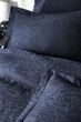 Двуспальный Евро комплект First Choice Tecna Lacivert Жаккард 200х220 см наволочки 2 x 50х70 см, 2 x 70х70 см - изображение 2