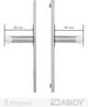Ручка дверная на планке Abloy INOXI 3-19SS/8-8/013 mov-mov PZ PLATE 92 мм Нерж.сталь_мат 76-85 мм насквозь Inoxi RST Комплект (ABL7000014405) - изображение 4