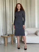 Платье в рубчик длинное осеннее женское Merlini Верди 700001370 4XL-5XL Серое (700001370_4) - изображение 6