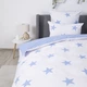 Комплект постельного белья ТЭП "Soft dreams" Morning Star Blue Двуспальный 175 x 210 см наволочки 2 х 70х70 см - изображение 5