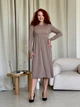 Платье в рубчик длинное осеннее женское Merlini Донато 700001384 2XL-3XL Мокко (700001384_3) - изображение 8