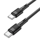 Кабель HOCO Type-C to Type-C Victory charging data cable X83 чорний 1 метр - зображення 3