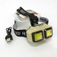 Ліхтар налобний акумуляторний Bailong HX-816S 2COB(white+red) із сенсорним датчиком вологозахист - зображення 2