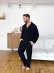Чоловіча муслінова піжама Estet (сорочка+штани) COSY M Чорний (cosy2223299) - зображення 1