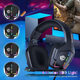 Ігрові навушники Gaming Headset Grand S12 black для комп'ютера з підсвічуванням - зображення 6