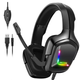 Ігрові навушники Gaming Headset Grand K20 black з підсвічуванням та мікрофоном - зображення 1