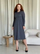 Платье в рубчик длинное осеннее женское Merlini Донато 700001390 2XL-3XL Серое (700001390_3) - изображение 7