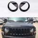 Накладки на фари Jeep Patriot, захист рефлектора Джип Патріот Чорні - зображення 1