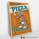 Деревянный постер Woods Story Том и Джерри Pizza А4 - изображение 2