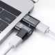 Магнітний адаптер USB-C 4.0 - Type-C, кутовий перехідник 90 градусів з підтримкою швидкого заряджання 140 Вт, темно-сірий "G" (88809471) - зображення 2