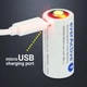 Акумулятор 16340/CR123 Li-Ion everActive EV16340-6530M, 3.0V, 650mAh, microUSB, 1A, White, Blister - зображення 1