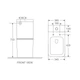 Унитаз-компакт Mixxus Premium Quadro-0401-R 610x365x825mm система смыва RIMLESS (MP6457) - изображение 2