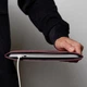 Кожаный чехол для MacBook Air 13" 2018-2025 INCARNE Free Port Plus Бордовый - изображение 3
