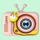 Дитячий цифровий фотоапарат камера з чохлом Равлик Сhіldrеn`s fun XI4 для дівчинки, Рожевий - зображення 1