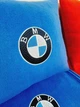 Плед та подушка автомобільні з вишивкою логотипа BMW Електрик + Чохол для зберігання (0706) - зображення 2