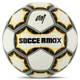 Мяч футбольный №5 PU ламин. SOCCERMAX (№5, 5 сл., сшитый вручную, Белый-золотой) (FB-8079_Белый-золотой) - изображение 1