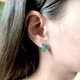 Серебряные серьги с натуральным изумрудом 2.106ct, фианитами (2162230) - изображение 6