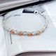 Серебряный браслет с Натуральным золотим кварцем 3.46ct, вес изделия 8,91 гр (2166597) - изображение 2
