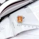 Срібна каблучка з блакитним кварцом 15.478ct, фіанітами, вага виробу 8,61 гр. - зображення 3