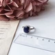 Срібна каблучка з натуральним сапфіром 8.087ct, вага виробу 4,82 гр (2157809) - зображення 6